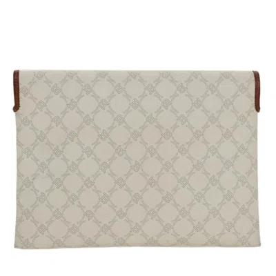 Pre-owned Bally White Canvas Clutch Bag ()