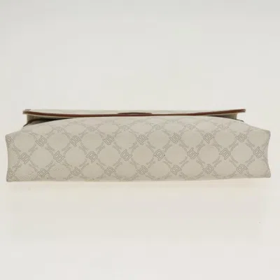 Pre-owned Bally White Canvas Clutch Bag ()
