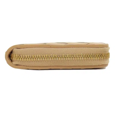 Pre-owned Bottega Veneta Beige Leather Long Wallet (bi-fold) ()