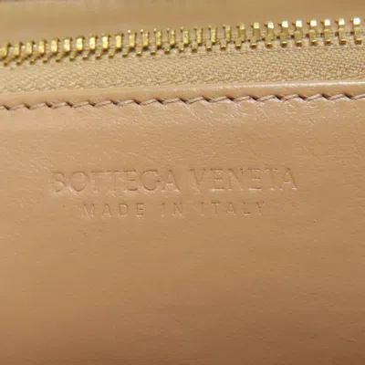 Pre-owned Bottega Veneta Beige Leather Long Wallet (bi-fold) ()