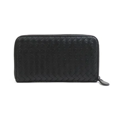 Pre-owned Bottega Veneta Black Leather Coin Purse/coin Case ()
