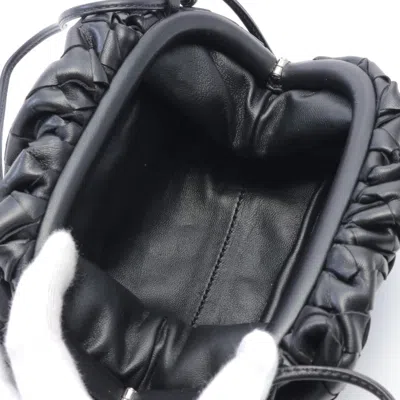 Bottega Veneta Black Leather Shoulder Bag In Black
