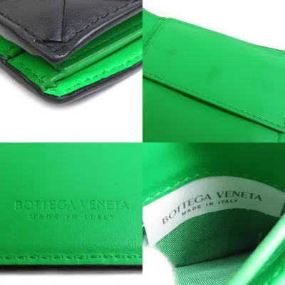 Pre-owned Bottega Veneta Black Leather Wallet (bi-fold) ()