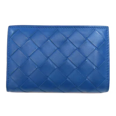 Pre-owned Bottega Veneta Blue Leather Coin Purse/coin Case ()