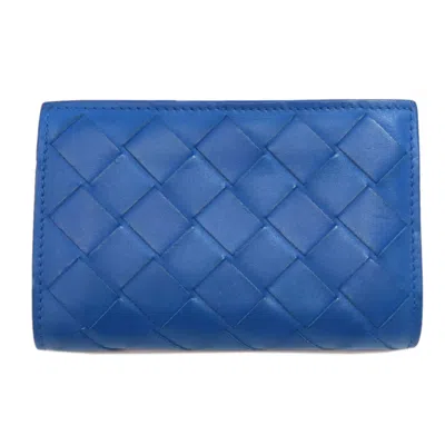 Pre-owned Bottega Veneta Blue Leather Coin Purse/coin Case ()