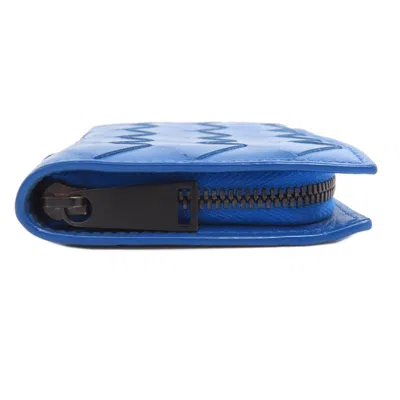 Pre-owned Bottega Veneta Blue Leather Coin Purse/coin Case ()