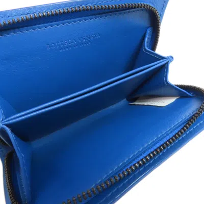 Pre-owned Bottega Veneta Blue Leather Coin Purse/coin Case ()