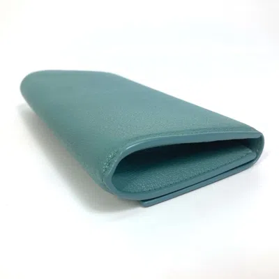 Pre-owned Bottega Veneta Blue Leather Long Wallet (bi-fold) ()