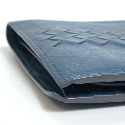Pre-owned Bottega Veneta Blue Leather Wallet (bi-fold) ()