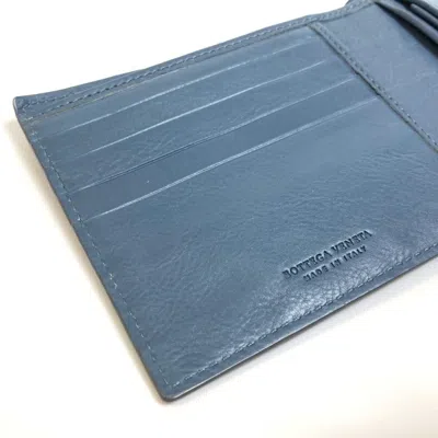 Pre-owned Bottega Veneta Blue Leather Wallet (bi-fold) ()