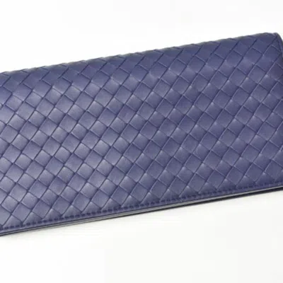 Pre-owned Bottega Veneta Blue Purple Chain/shoulder Wallet () In Blue, Purple