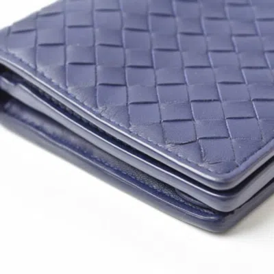 Pre-owned Bottega Veneta Blue Purple Chain/shoulder Wallet () In Blue, Purple