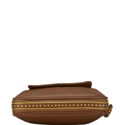 Pre-owned Bottega Veneta Brown Leather Pochette Pouch Shoulder Bag ()