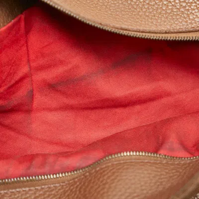 Pre-owned Bottega Veneta Brown Leather Pochette Pouch Shoulder Bag ()