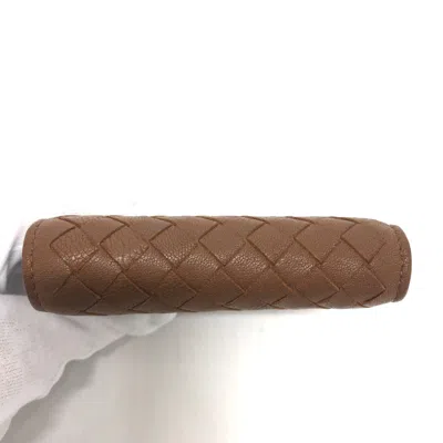 Pre-owned Bottega Veneta Brown Leather Wallet (tri-fold) ()