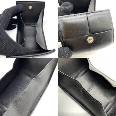 Pre-owned Bottega Veneta Intrecciato Black Intrecciato Coin Purse/coin Case ()