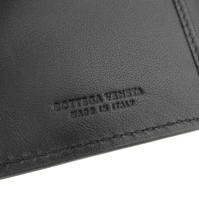 Pre-owned Bottega Veneta Intrecciato Black Leather Wallet (bi-fold) ()
