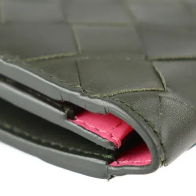 Pre-owned Bottega Veneta Intrecciato Black Pink Intrecciato Wallet (bi-fold) () In Black, Pink