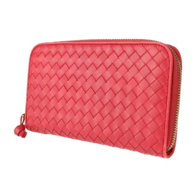 Pre-owned Bottega Veneta Intrecciato Red Color Intrecciato Coin Purse/coin Case ()