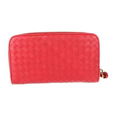 Pre-owned Bottega Veneta Intrecciato Red Color Intrecciato Coin Purse/coin Case ()