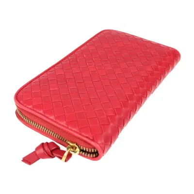 Pre-owned Bottega Veneta Intrecciato Red Color Intrecciato Coin Purse/coin Case ()