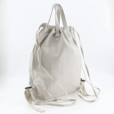 Pre-owned Bottega Veneta Ivory Leather Backpack ()
