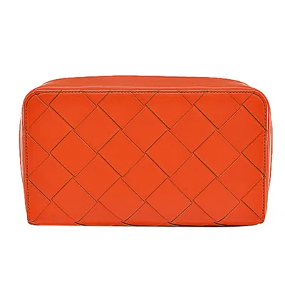 Pre-owned Bottega Veneta Orange Leather Clutch Bag ()
