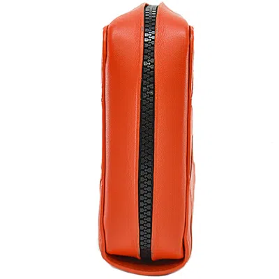 Pre-owned Bottega Veneta Orange Leather Clutch Bag ()