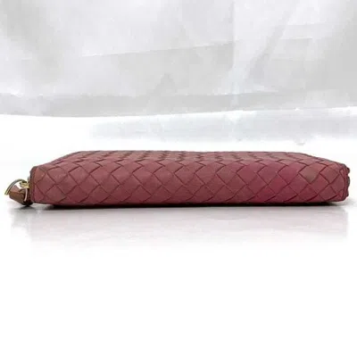 Pre-owned Bottega Veneta Pink Leather Long Wallet (bi-fold) ()