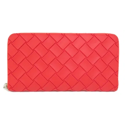 Pre-owned Bottega Veneta Red Color Pvc Coin Purse/coin Case ()