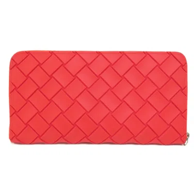 Pre-owned Bottega Veneta Red Color Pvc Coin Purse/coin Case ()