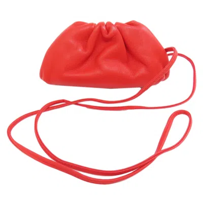 Pre-owned Bottega Veneta Red Color Suede Coin Purse/coin Case ()