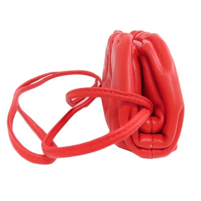 Pre-owned Bottega Veneta Red Color Suede Coin Purse/coin Case ()