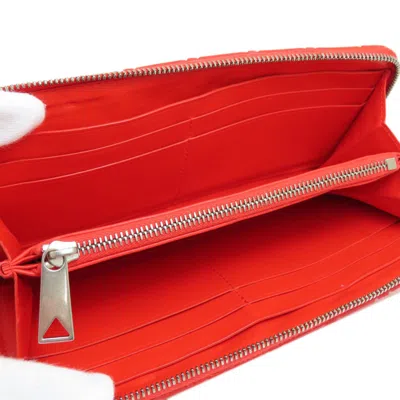 Pre-owned Bottega Veneta Red Color Pvc Coin Purse/coin Case ()