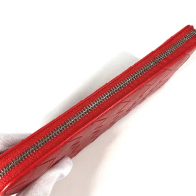Pre-owned Bottega Veneta Red Leather Long Wallet (bi-fold) ()