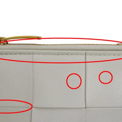 Pre-owned Bottega Veneta White Leather Wallet (bi-fold) ()