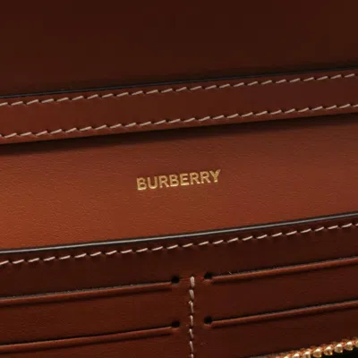 Burberry Beige Brown Multi-color Coated Canvas Leather Shoulder Bag In Beige, Brown, Multi-color