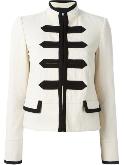 Philosophy Di Lorenzo Serafini Cotton & Merino Wool Gabardine Jacket In Ivory