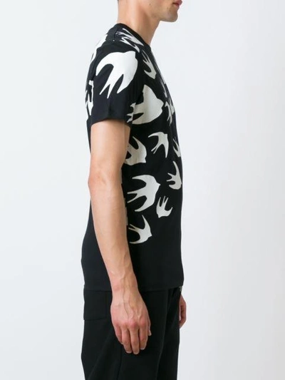 Shop Mcq By Alexander Mcqueen 'swallow' T-shirt In Black
