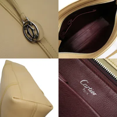 Pre-owned Cartier Beige Leather Shoulder Bag ()