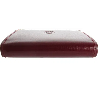 Pre-owned Cartier Burgundy Leather Coin Purse/coin Case ()