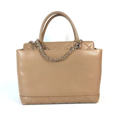Pre-owned Chanel Beige Caviar Leather Shoulder Bag Tote Bag ()