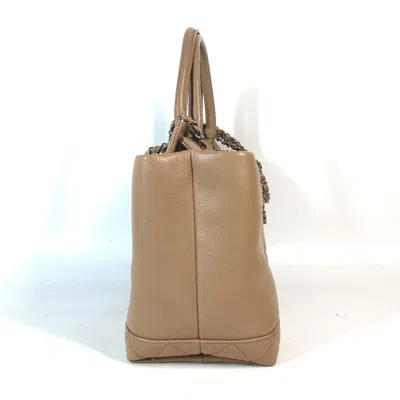 Pre-owned Chanel Beige Caviar Leather Shoulder Bag Tote Bag ()