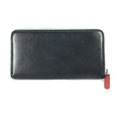 Pre-owned Chanel Black Leather Long Wallet (bi-fold) ()