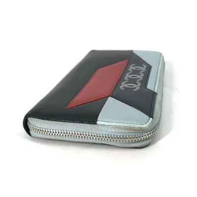 Pre-owned Chanel Black Leather Long Wallet (bi-fold) ()