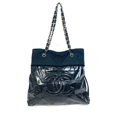 Pre-owned Chanel Black Patent Leather Tote Bag ()
