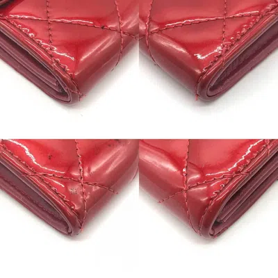 Pre-owned Chanel Matelasse Bordeaux Wine Leather Long Wallet (bi-fold) () In Bordeaux, Wine