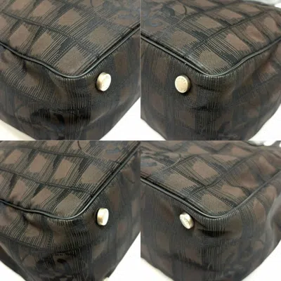 Pre-owned Chanel New Travel Line Brown Nylon Handbag Tote Bag ()
