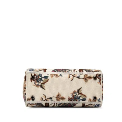 Dior Christian  Multi-color White Canvas Handbag Shoulder Bag In Multi-color, White