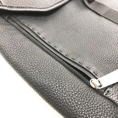 Pre-owned Fendi Black Leather Backpack ()